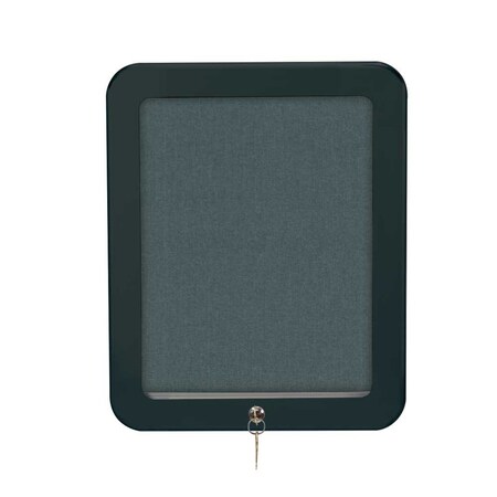 United Visual Products Outdoor Enclosed Combo Board, 72"x36", Stn Frame/Wht Porc & Ultramarine UVCB7236OD-WHTPORC-ULTMAR